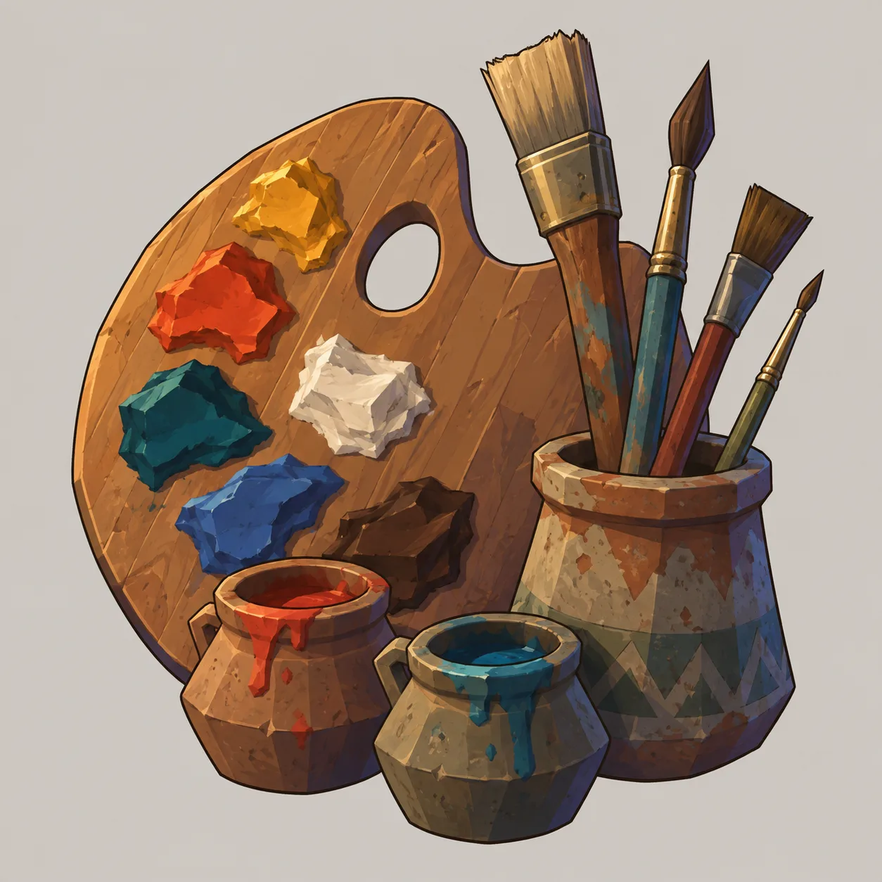 Illustrazione di Strumenti da Pittore