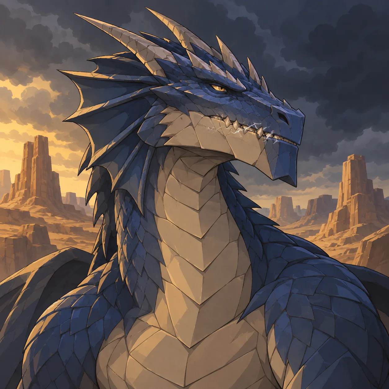 Ritratto di Drago blu adulto
