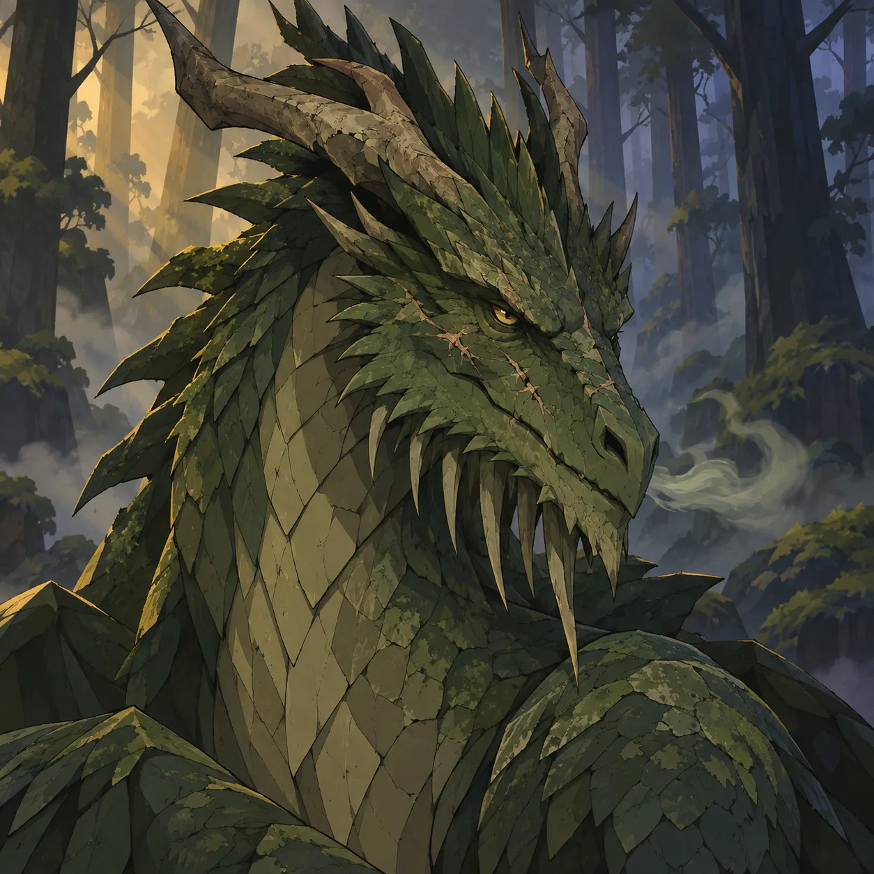 Ritratto di Drago verde antico