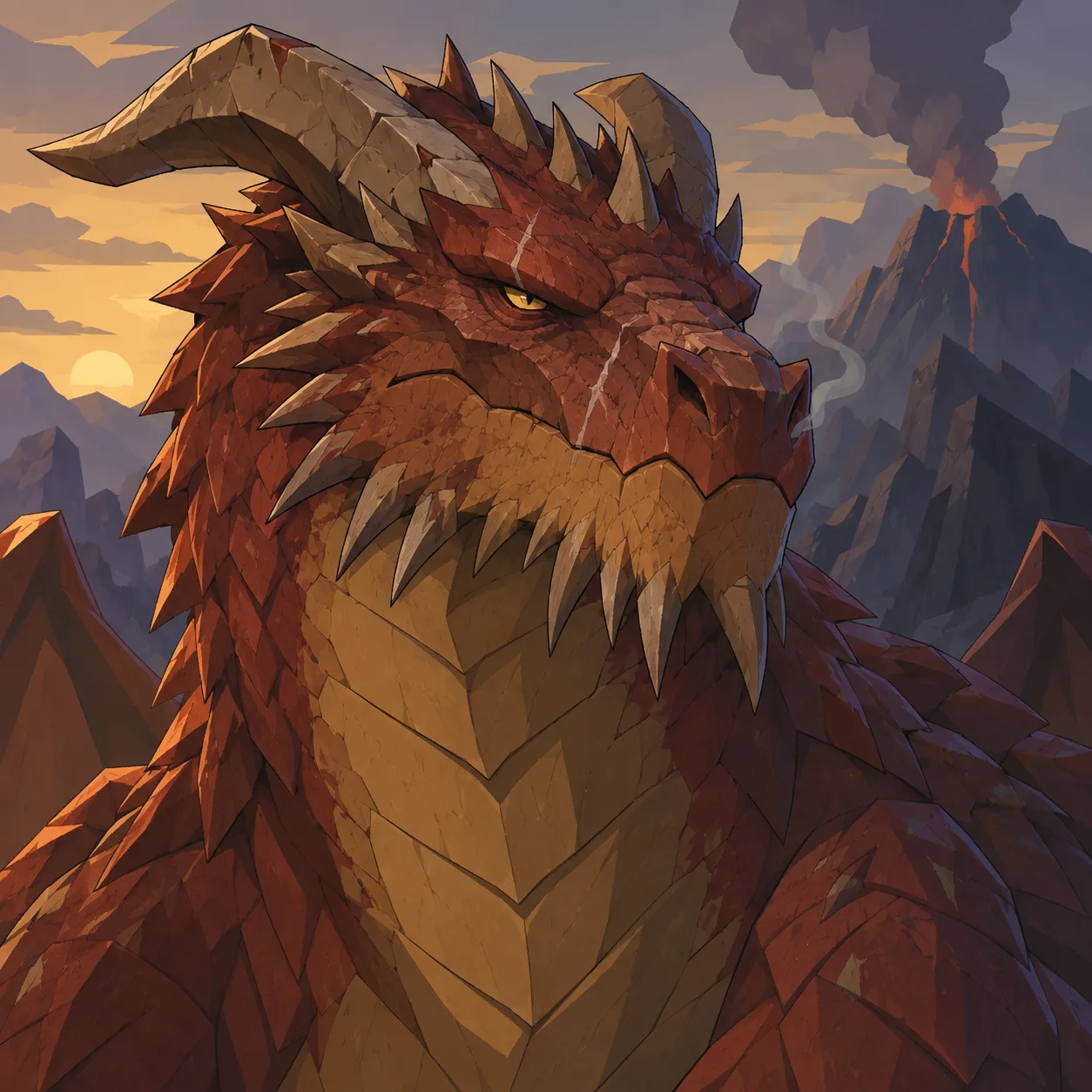 Portrait of Ancient Red Dragon