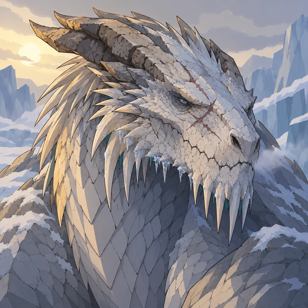Ritratto di Drago bianco antico