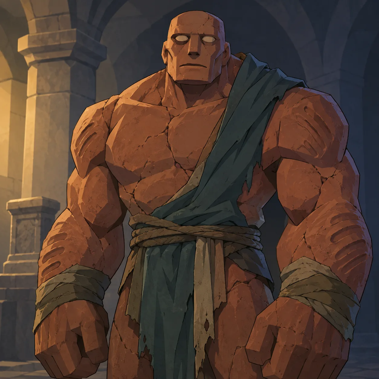 Ritratto di Golem di argilla