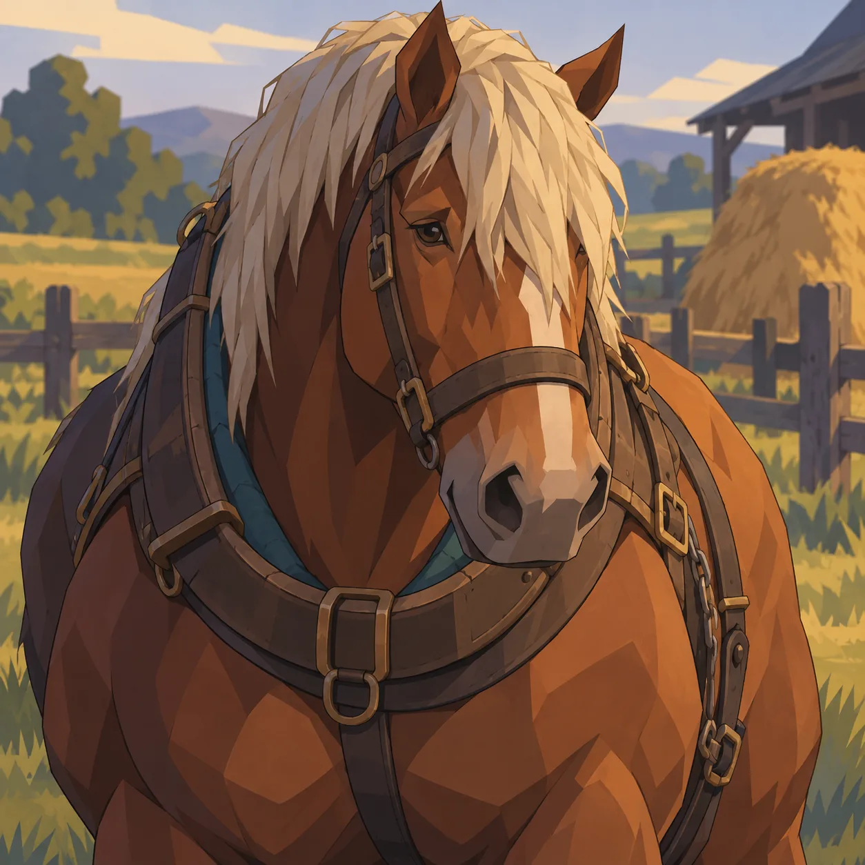 Portrait of Draft Horse