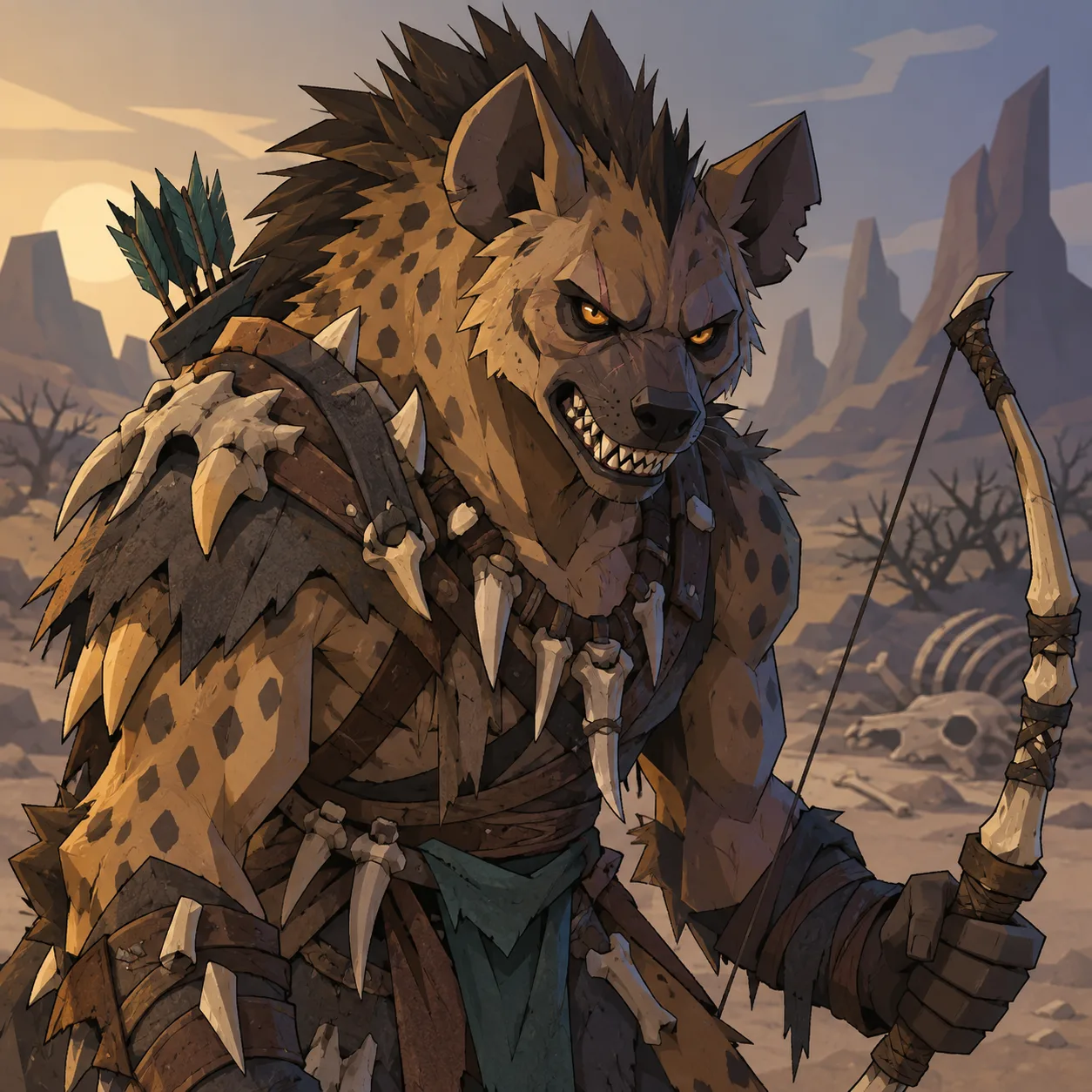 Ritratto di Gnoll guerriero