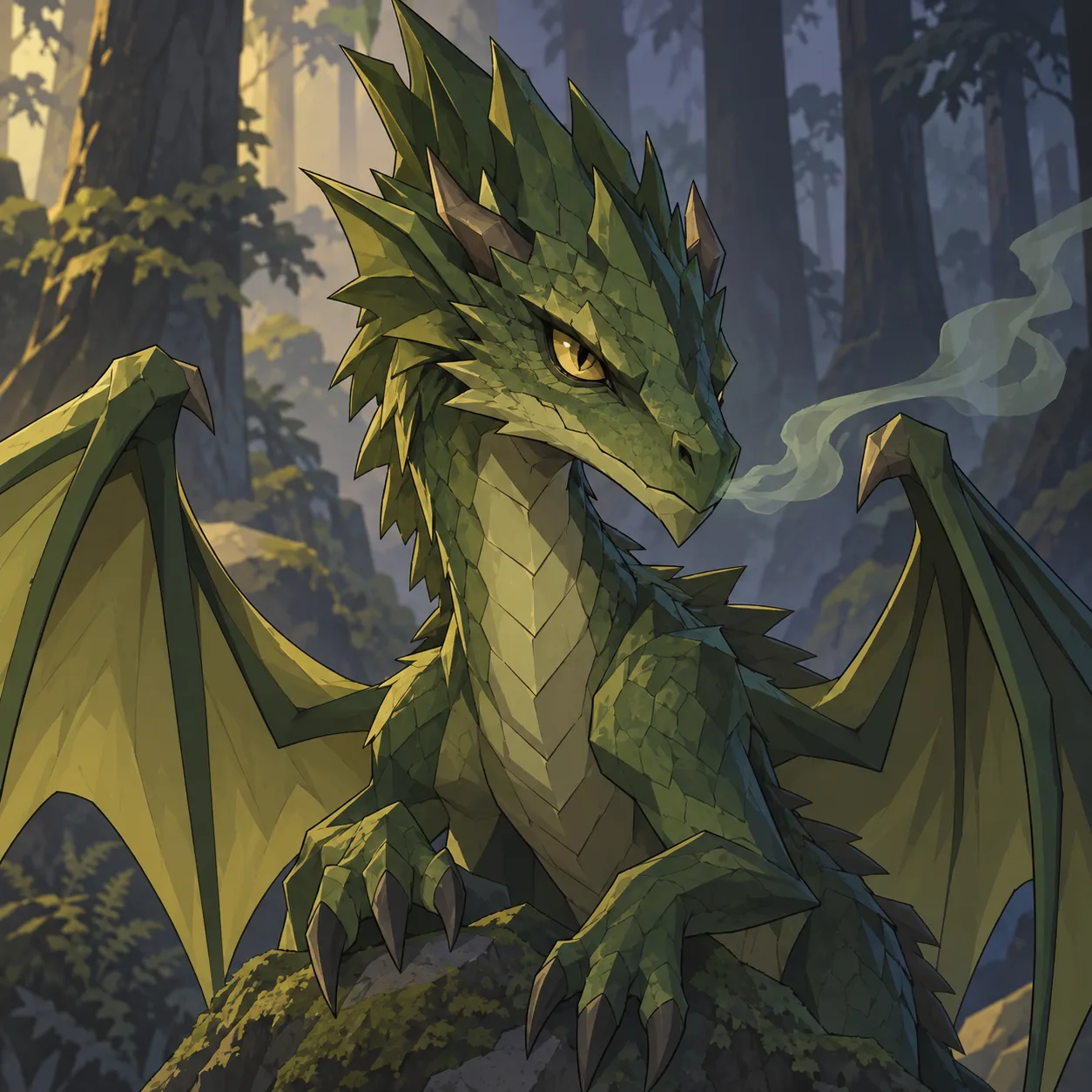 Ritratto di Drago verde cucciolo