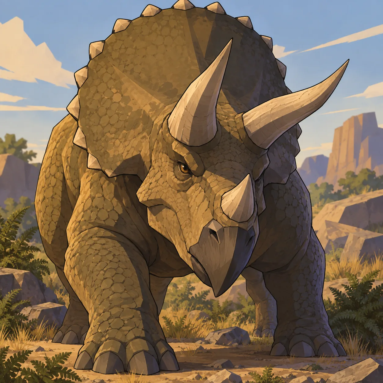 Portrait of Triceratops