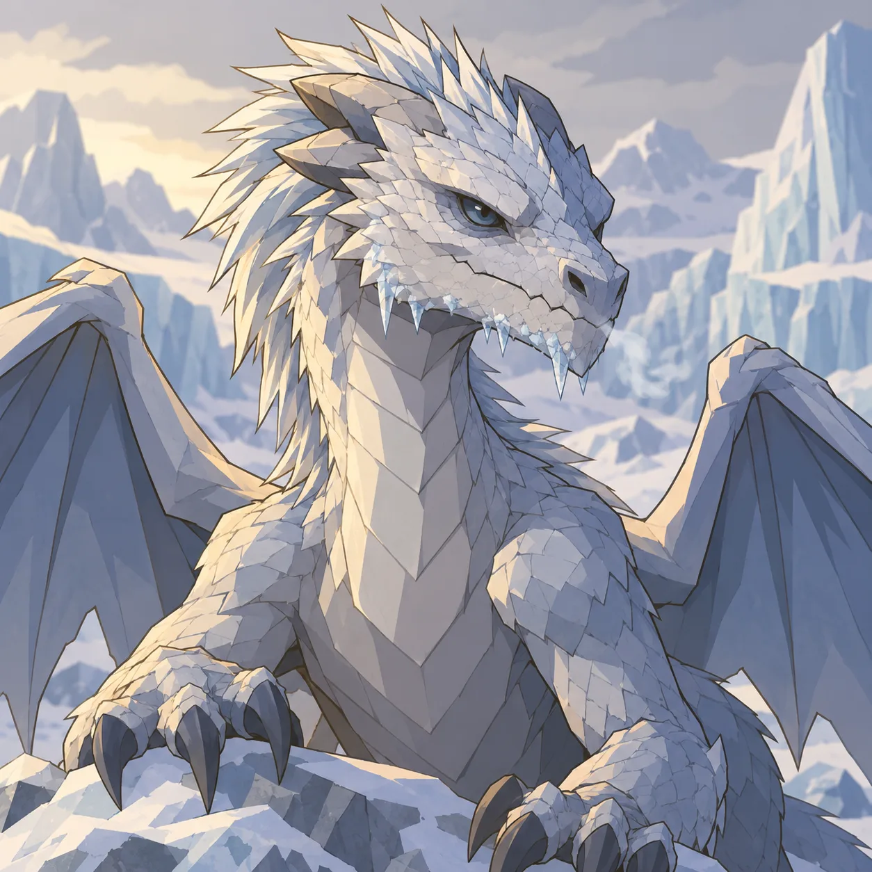 Ritratto di Drago bianco cucciolo