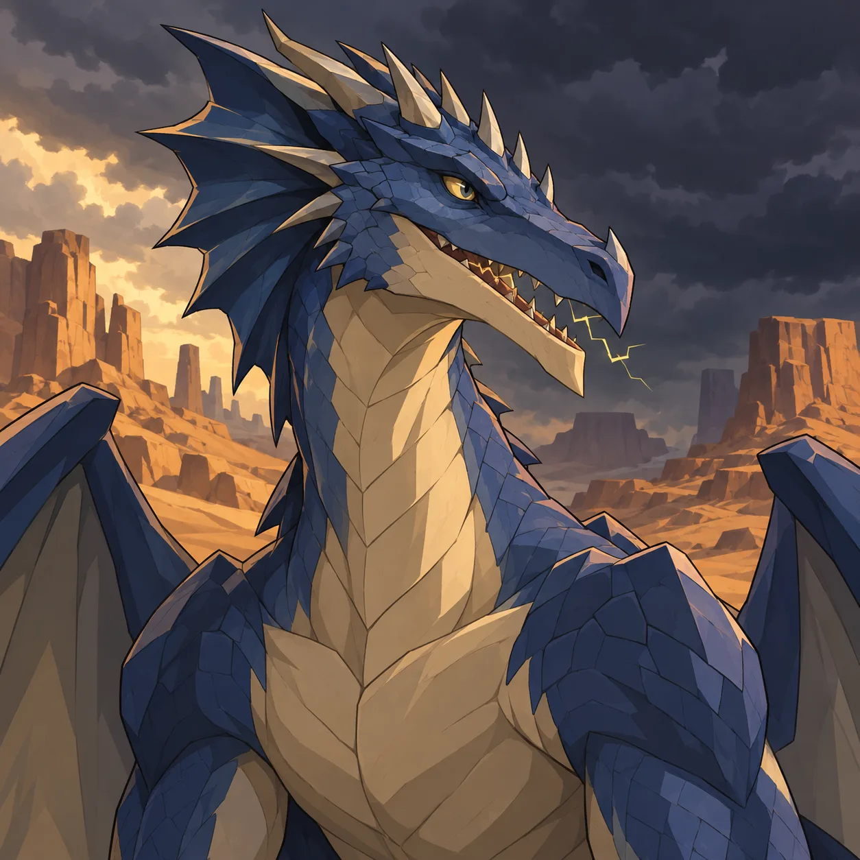 Ritratto di Drago blu giovane